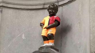 Belçika’nın simgelerinden Manneken Pis heykeli, Galatasaray formasını giydi