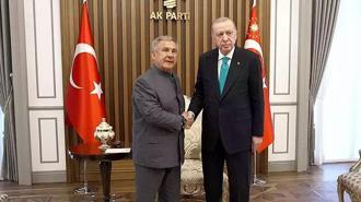 Cumhurbaşkanı Erdoğan, Tataristan Cumhurbaşkanı Minnihanov ile görüştü