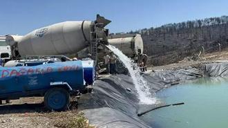 Bursa'da helikopterler için gölet oluşturdular