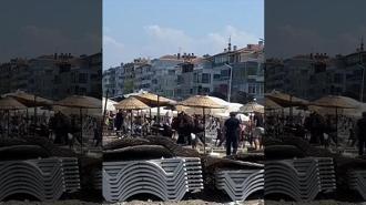 Halk plajında şezlong parası istediler; zabıta müdahale edince arbede çıktı