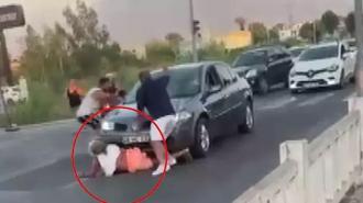 Otomobiliyle, çarptığı kadının üzerinden geçip kaçmaya çalıştı