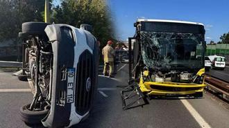 Beşiktaş'ta feci kaza! İETT otobüsü ile minibüs çarpıştı