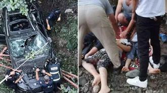 Kahreden kaza! 12 yaşındaki çocuğun kullandığı otomobil köprüden uçtu