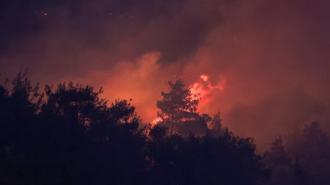 Soma'da orman yangını çıktı