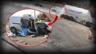 Ankara'da feci kaza! Hafif ticari araç tankere çarptı: 3 ölü