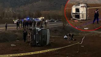 Kahramanmaraş'ta feci kaza! İşçi servisi devrildi: 2 ölü, 7 yaralı