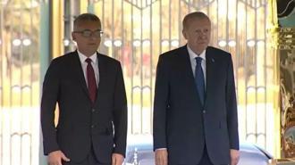 Cumhurbaşkanı Erdoğan, KKTC Cumhurbaşkanı Tufan Erhürman'ı resmi törenle karşıladı