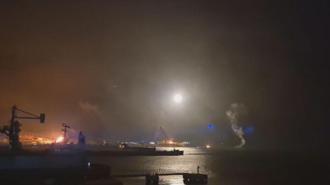 Rusya'nın Novorossiysk bölgesindeki İHA saldırısının görüntüleri ortaya çıktı