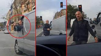 Ümraniye’de trafikte ön kesme ve tehdit kamerada: 'Görüntüyü sil'