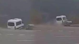 Nurdağı’ndaki feci kazanın görüntüleri ortaya çıktı! İşçi servisi şarampole uçtu