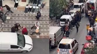 Zeytinburnu'ndaki 'park yeri' dehşeti kamerada!