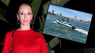 Okyanusta cesur anlar! Yasemin Kay Allen'dan jet ski şov