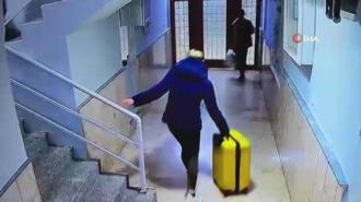 Güllü’nün kızının arkadaşı ile birlikte bavullarla binadan çıktığı anlara ilişkin görüntü ortaya çıktı