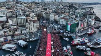 Türkiye, Filistin için ayakta! Galata Köprüsü'nde düzenlenen yürüyüş için yoğun katılım