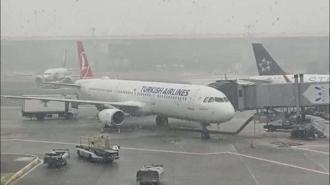 İstanbul Havalimanı'nda kar yağışı etkili oldu