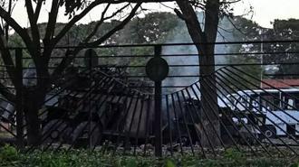 ABD'nin vurduğu askeri üsten ilk görüntü