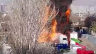 Ankara'da büyük yangın! 7-8 TIR alev alev yandı