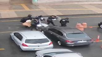 Polis kalkanı anne ve bebeğini fırtınadan korudu