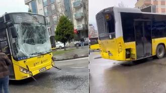 İstanbul'da 2 İETT otobüsü çarpıştı! Yaralılar var