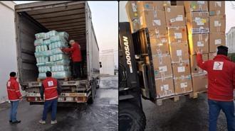 Türkiye'den Aynularab'a 11 TIR insani yardım malzemesi sevk edildi