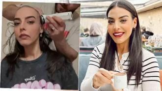 Saçını kazıtan eşinin desteği ile meme kanserini yendi