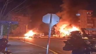 Tartıştığı kız arkadaşı ile annesinin araçlarını kundakladı