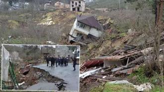 Ordu'da heyelan: Evler yıkıldı, yol çöktü! Bölgeye giriş-çıkış kapandı