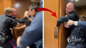 'Kimse İsrail için savaşmak istemiyor' diyen emekli askerin kolunu kırdılar! ABD'de İran savaşını protesto eden deniz piyadesine sert müdahale