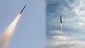 İsrail'e fırlatılan füzelerin görüntülerini paylaştılar