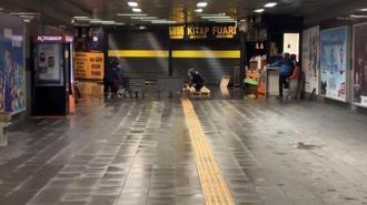 İstanbul'da yağış! Mecidiyeköy metro alt geçidini su bastı
