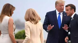 Trump alay etti, Macron lafını esirgemedi