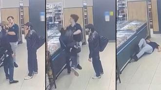 Market çalışanına yumruk şoku