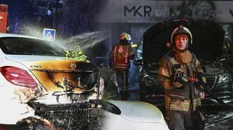 Beşiktaş'ta milyonluk yangın! 15 lüks araç küle döndü