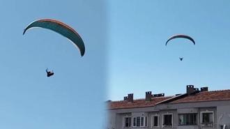 Gökyüzünde gülümseten anlar... Paraşütçüye böyle seslendi