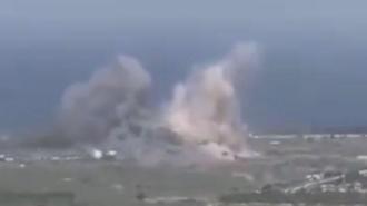 İsrail savaş uçaklarının Lübnan'a düzenlediği hava saldırı görüntülendi