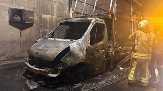 Sabiha Gökçen Havalimanı'nın 2. pistinin altındaki tünelde araç yangını!