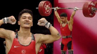 Halterci Muhammed Furkan Özbek rekor kırarak Avrupa Şampiyonu oldu!