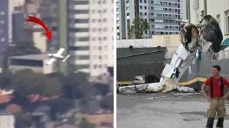 3 katlı apartmana uçak çarptı! Akılalmaz kaza anları kamerada: Ölüler var