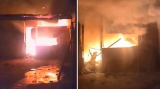 Eyüpsultan'da kurban satış merkezi alevlere teslim oldu! 1 ölü, bekçi gözaltında