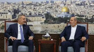 Dışişleri Bakanı Hakan Fidan'dan Hamas Siyasi Büro Üyesi Hayye'ye taziye ziyareti