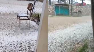 Yer: Bursa! Dakikalar içinde her yer beyaza büründü