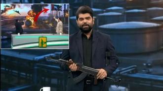 Canlı yayında silah çekti! İran TV'sinde şoke eden anlar... BAE bayrağı hedef alındı
