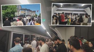 M7 Yıldız-Mahmutbey metro hattında teknik arıza! Seferler aksadı, yolcular otobüslerle tahliye edildi