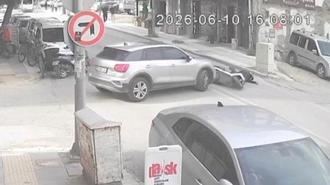 Kaza böyle geldi! Kontrolsüz şekilde caddeye çıkınca...
