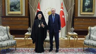 Cumhurbaşkanı Erdoğan, Fener Rum Patriği Bartholomeos'u kabul etti