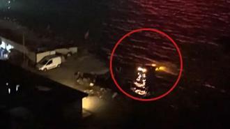 Fren yerine gaza bastı, otomobili denize uçtu! İhbar konuşması herkesi şaşırttı: 'Bırak aramayın polisi'