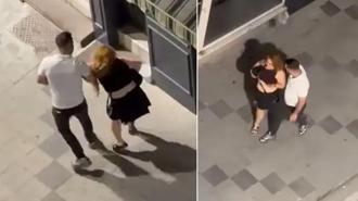 Zorla götürmeye çalıştı! Genç kadının yardım çığlığı kamerada