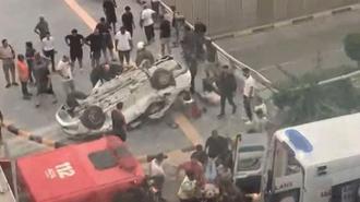 Hatay'da feci kaza! Otomobil bariyerlere çarpıp devrildi: 2 kişi hayatını kaybetti