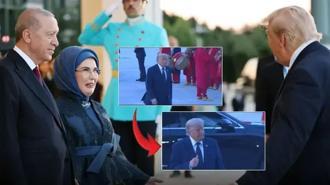 Beştepe'de Mehteranlı karşılama! Trump'ın hayranlığı kameralara yansıdı