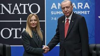 Cumhurbaşkanı Erdoğan, İtalya Başbakanı Giorgia Meloni'yi kabul etti